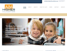 Tablet Screenshot of aimhigherfoundation.org